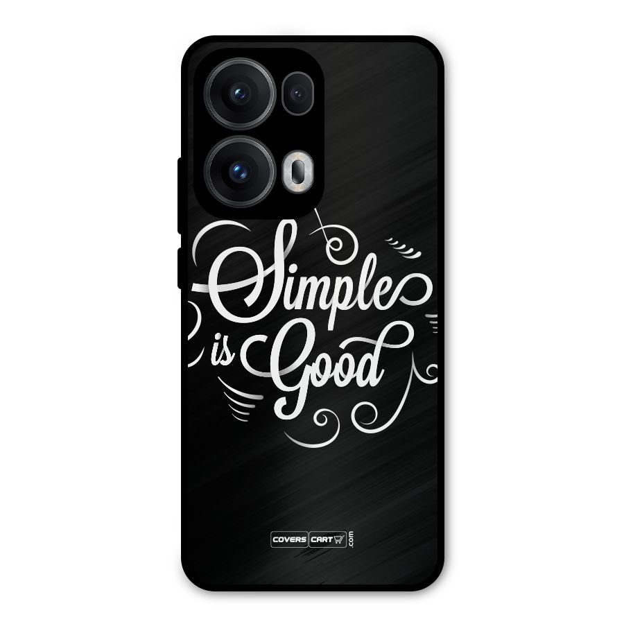 Simple is Good Metal Back Case for Oppo Reno13 Pro