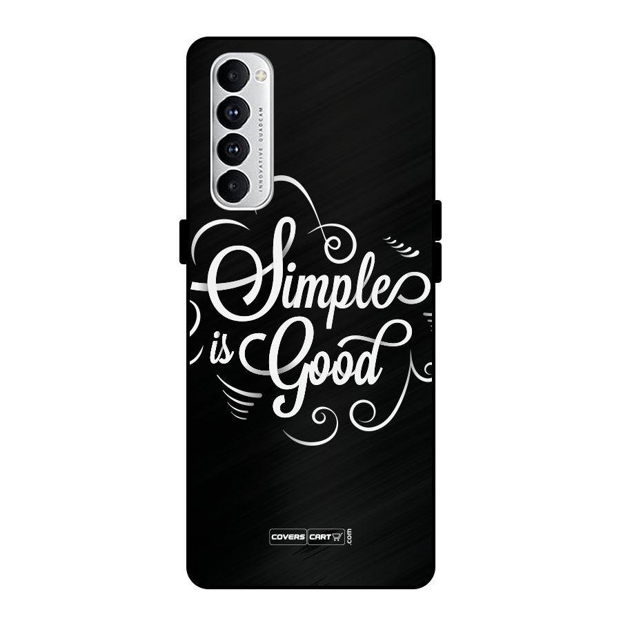 Simple is Good Metal Back Case for Oppo Reno4 Pro