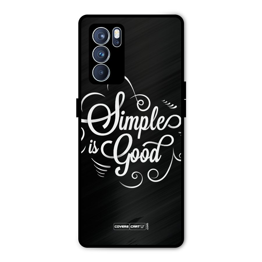 Simple is Good Metal Back Case for Oppo Reno6 Pro 5G