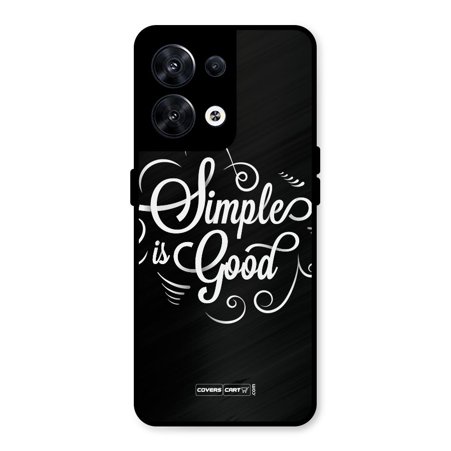 Simple is Good Metal Back Case for Oppo Reno8 5G