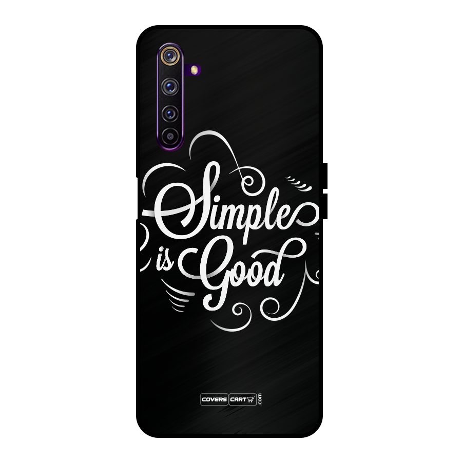 Simple is Good Metal Back Case for Realme 6 Pro