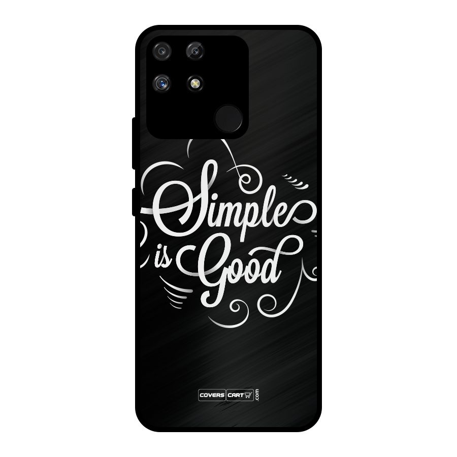 Simple is Good Metal Back Case for Realme Narzo 50A