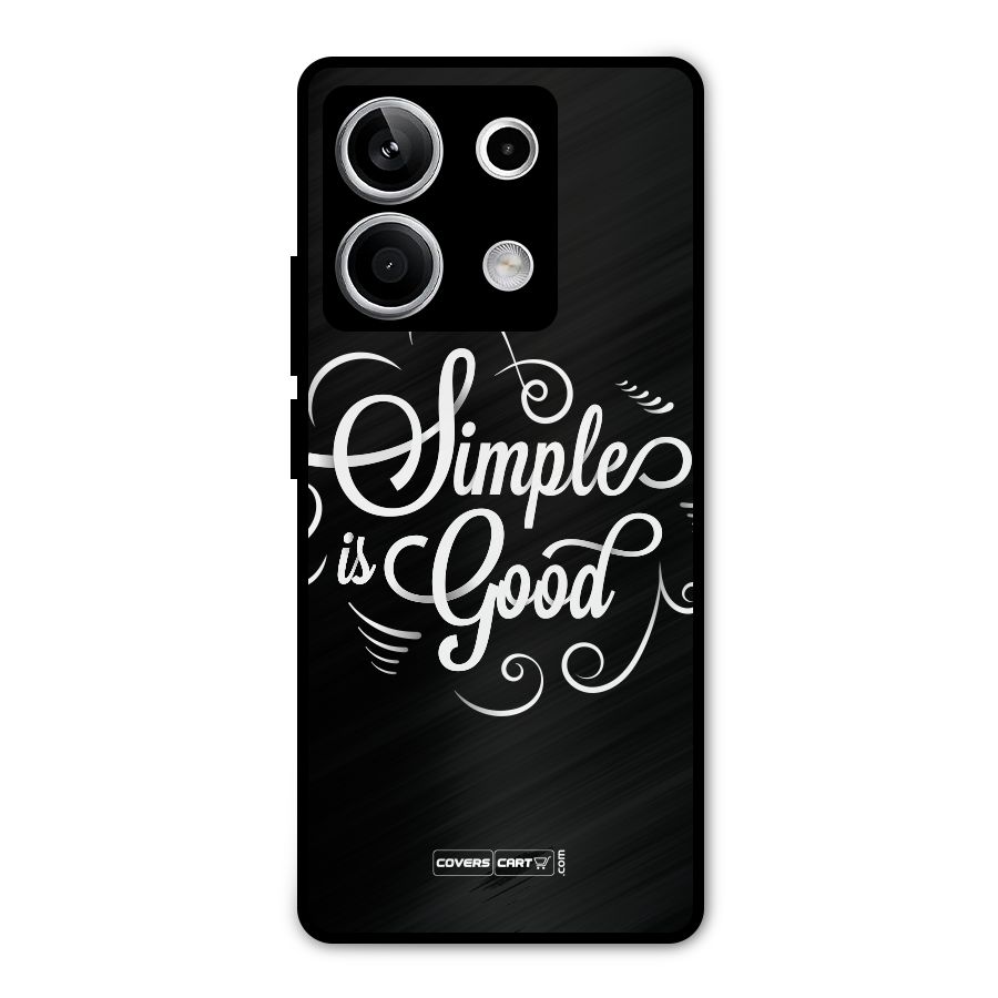 Simple is Good Metal Back Case for Redmi Note 13 5G