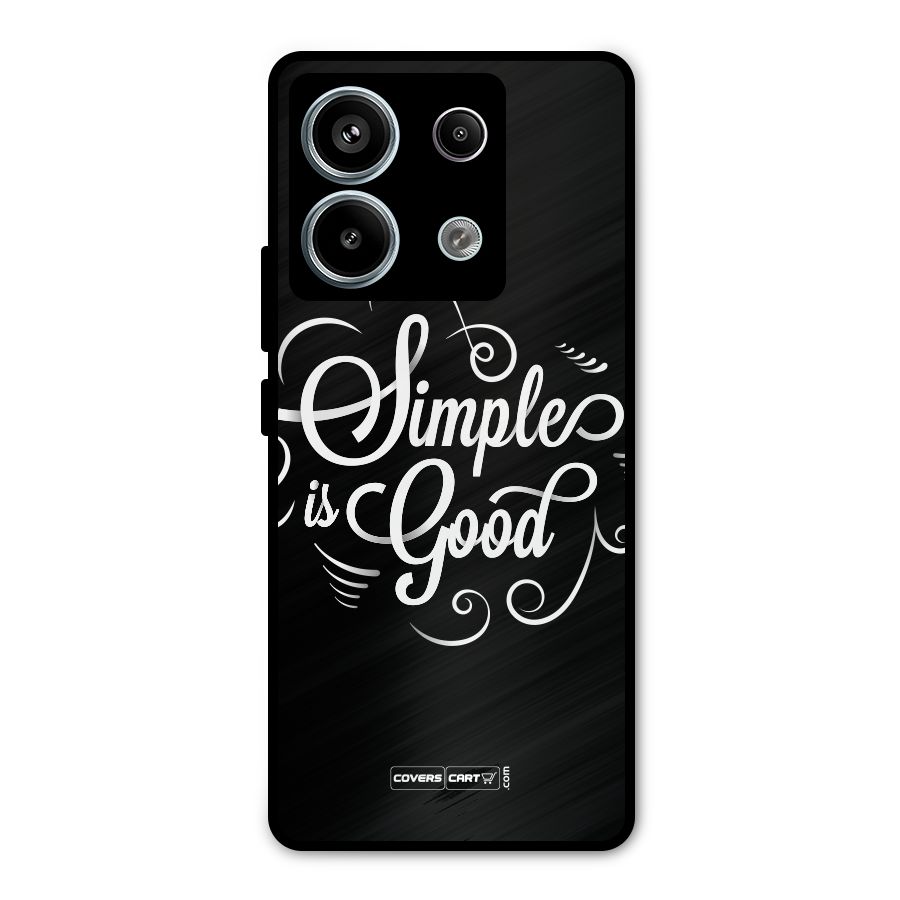 Simple is Good Metal Back Case for Redmi Note 13 Pro 5G