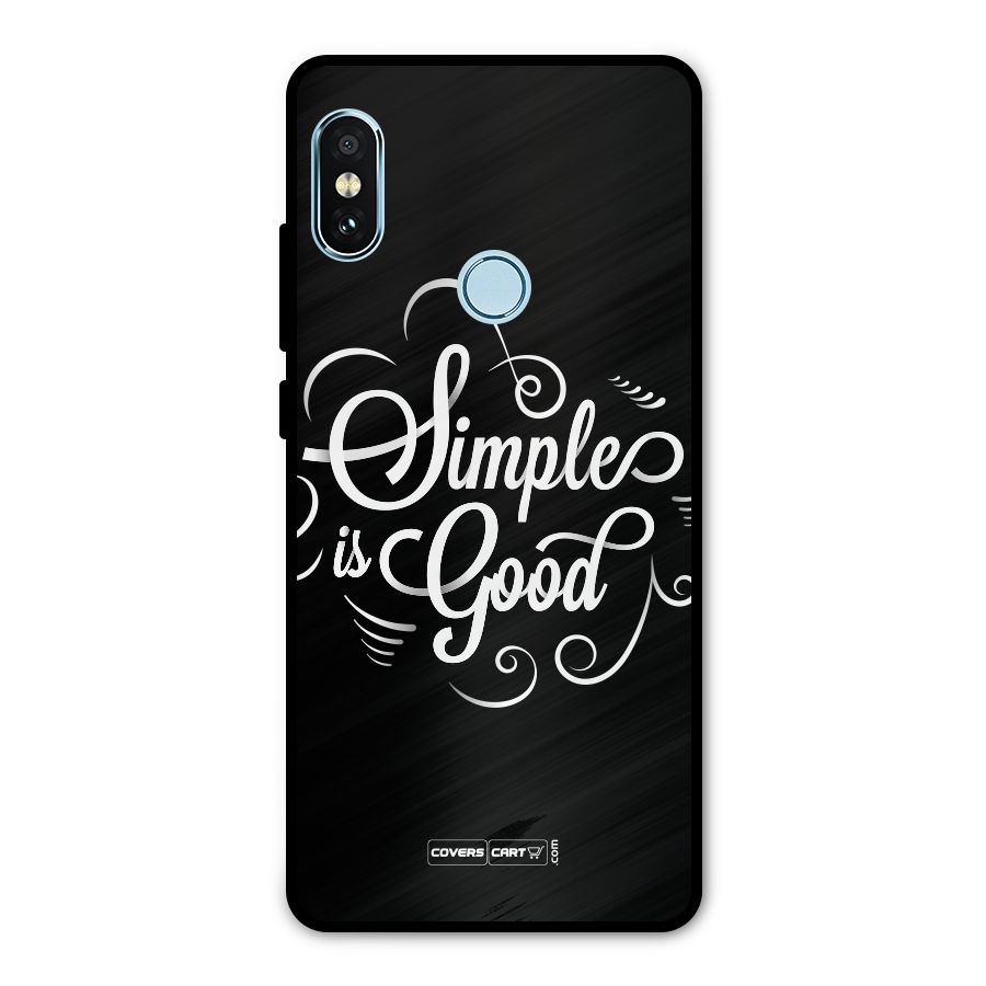 Simple is Good Metal Back Case for Redmi Note 5 Pro