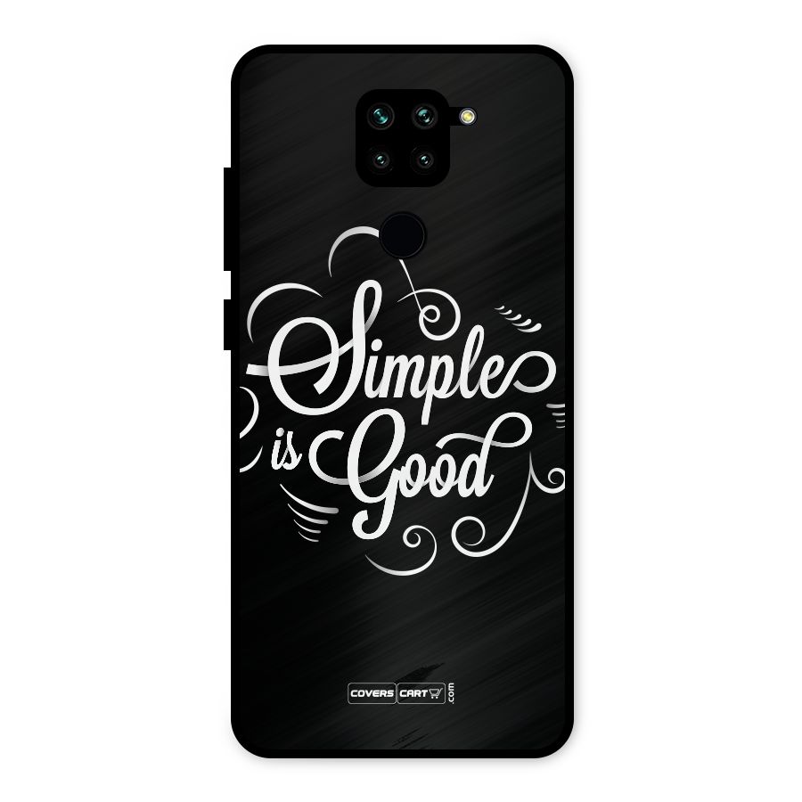 Simple is Good Metal Back Case for Redmi Note 9