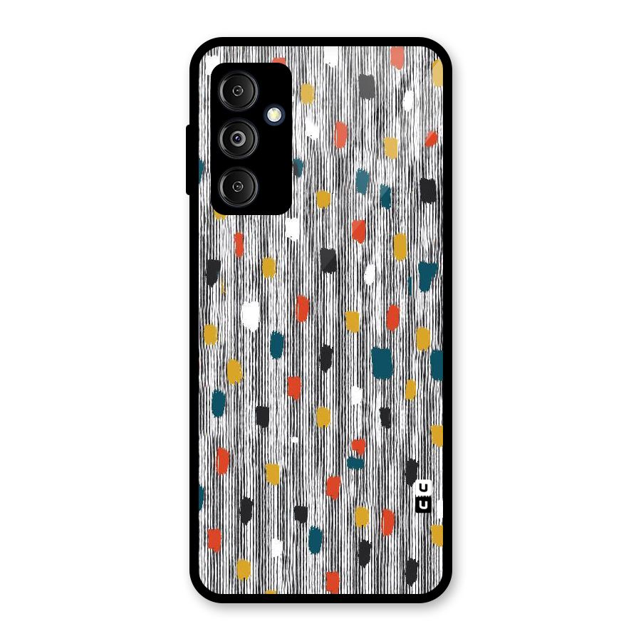 Single Paint Pattern Glass Back Case for Galaxy M14 5G