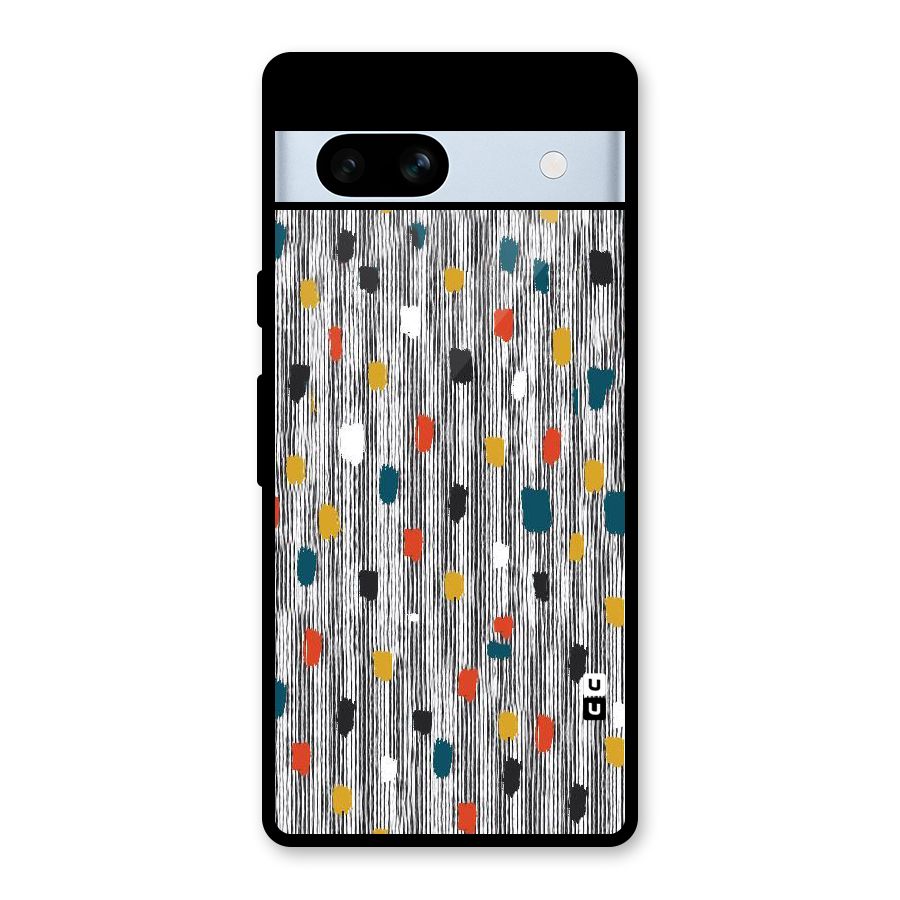 Single Paint Pattern Glass Back Case for Google Pixel 7a