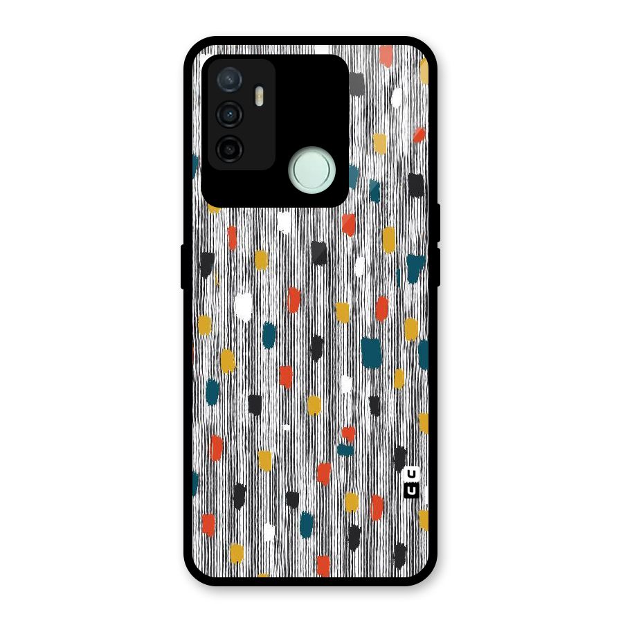 Single Paint Pattern Glass Back Case for Oppo A53