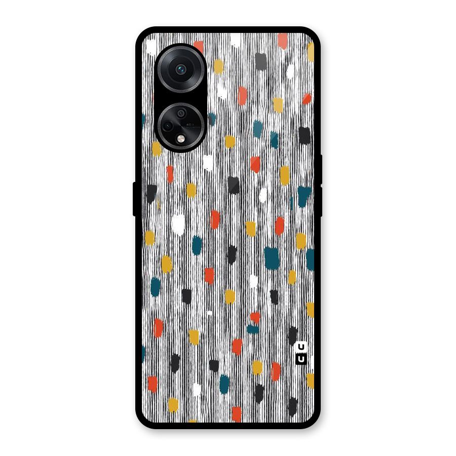 Single Paint Pattern Glass Back Case for Oppo F23