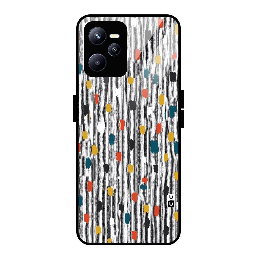 Single Paint Pattern Glass Back Case for Realme C35