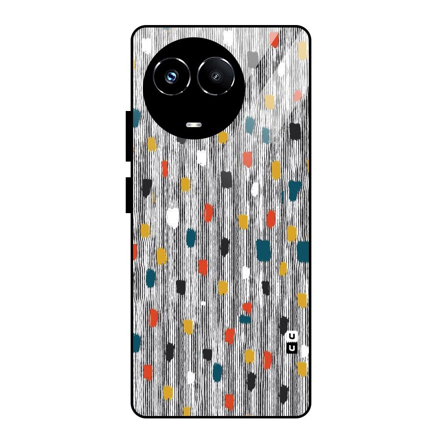 Single Paint Pattern Glass Back Case for Realme Narzo 60X