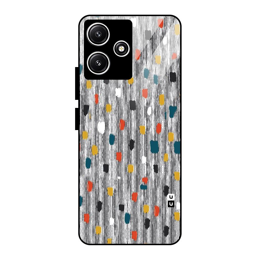 Single Paint Pattern Glass Back Case for Redmi 12 5G