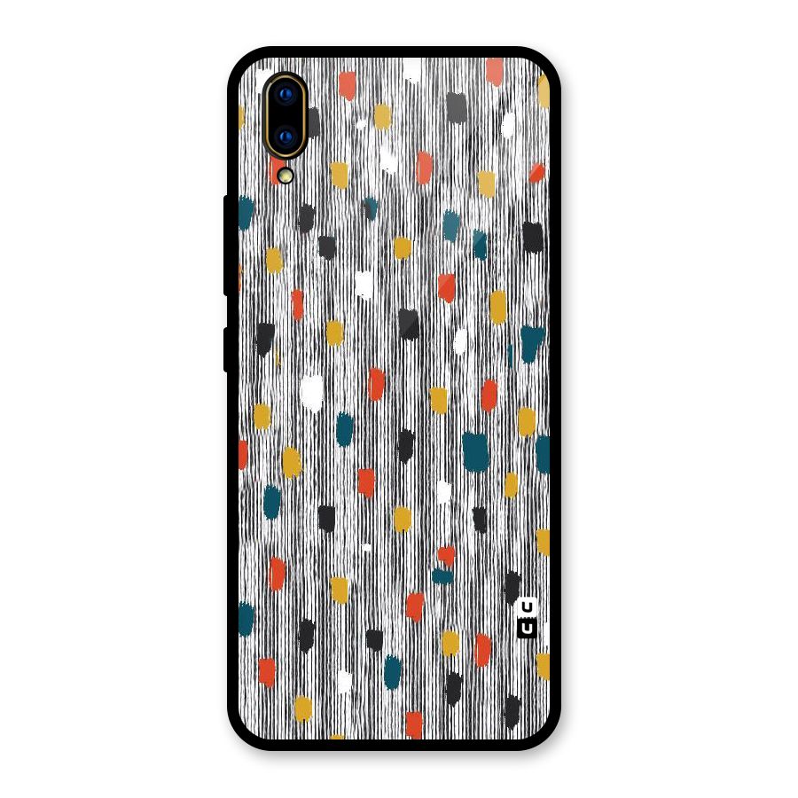 Single Paint Pattern Glass Back Case for Vivo V11 Pro