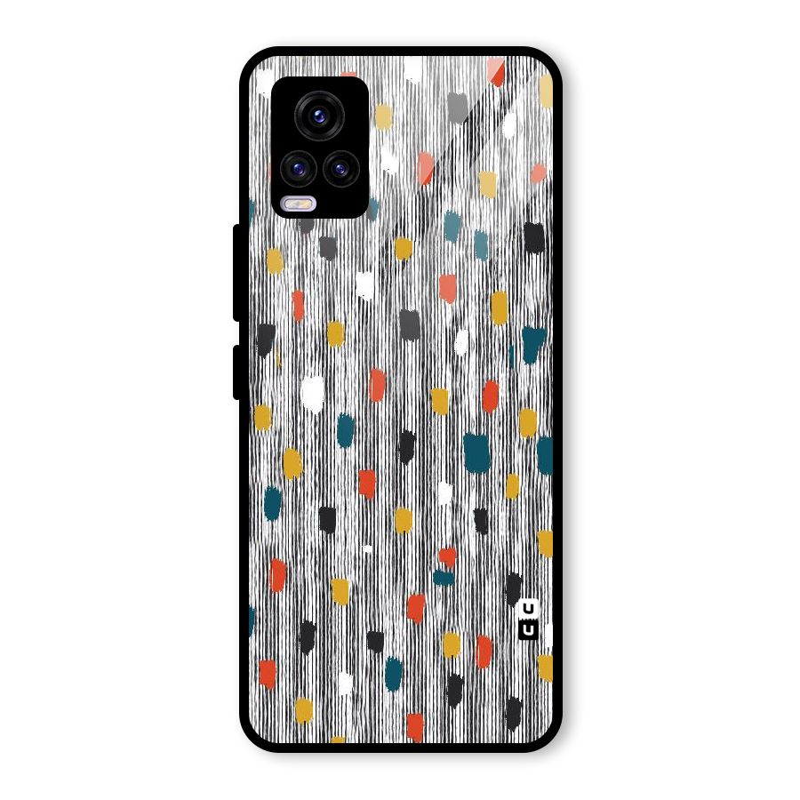 Single Paint Pattern Glass Back Case for Vivo V20 2021