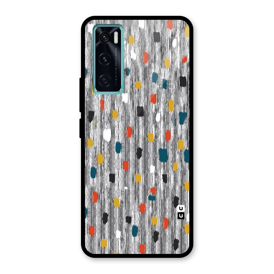 Single Paint Pattern Glass Back Case for Vivo V20 SE