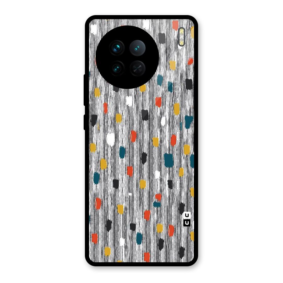 Single Paint Pattern Glass Back Case for Vivo X90