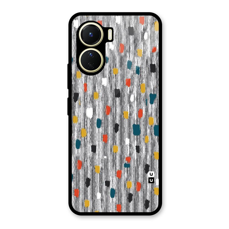 Single Paint Pattern Glass Back Case for Vivo Y16