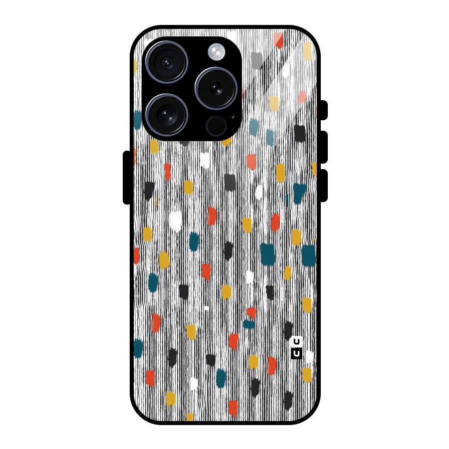 Single Paint Pattern Glass Back Case for iPhone 15 Pro