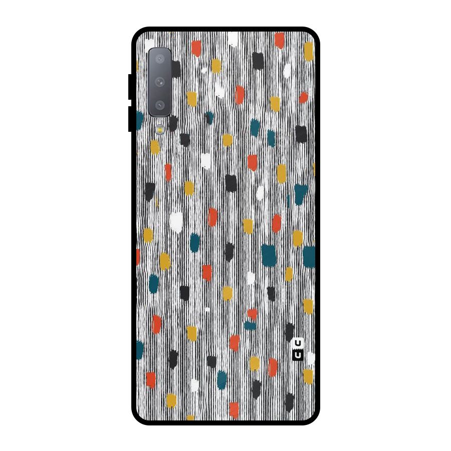 Single Paint Pattern Metal Back Case for Galaxy A7 (2018)