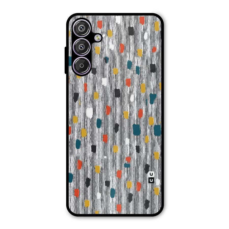 Single Paint Pattern Metal Back Case for Galaxy M15