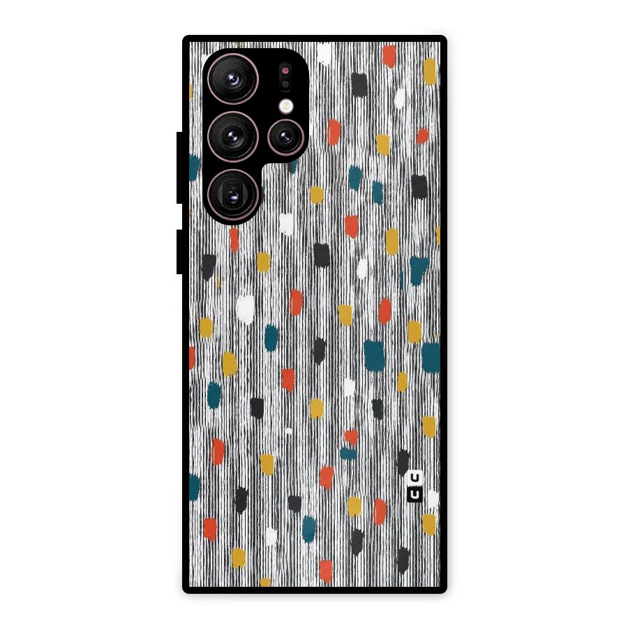 Single Paint Pattern Metal Back Case for Galaxy S22 Ultra 5G