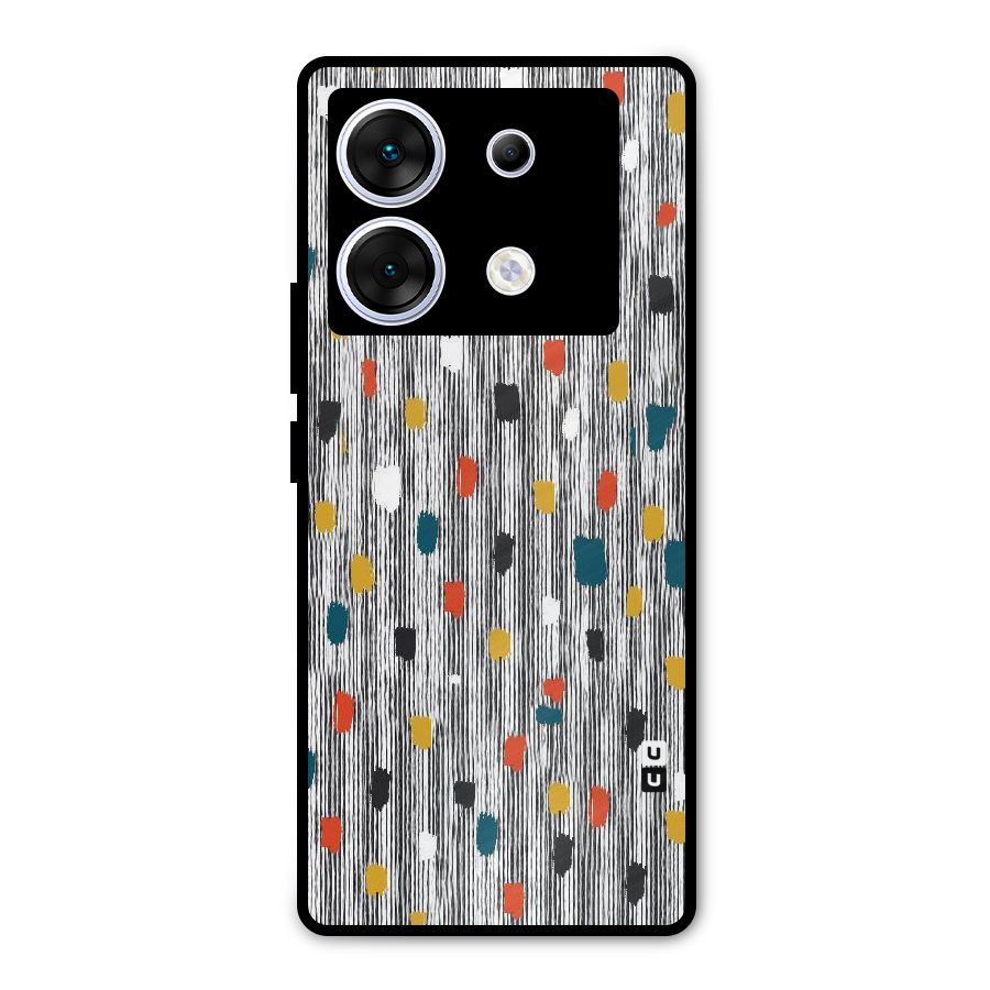 Single Paint Pattern Metal Back Case for Infinix Zero 30 5G