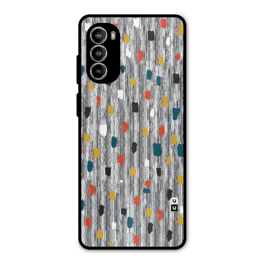 Single Paint Pattern Metal Back Case for Moto G52