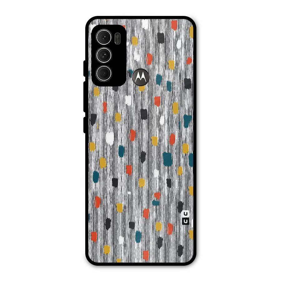 Single Paint Pattern Metal Back Case for Moto G60