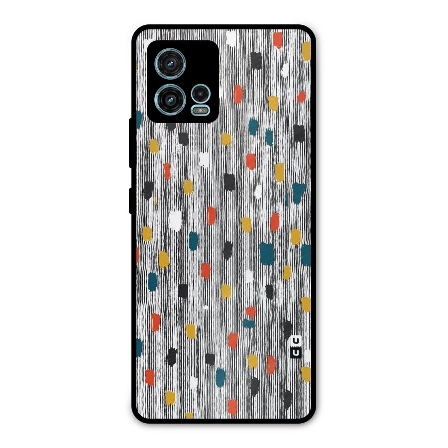 Single Paint Pattern Metal Back Case for Moto G72