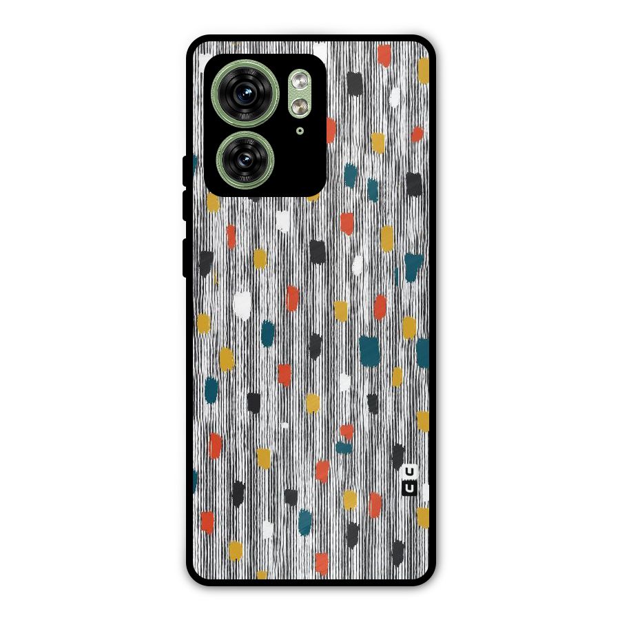 Single Paint Pattern Metal Back Case for Motorola Edge 40 5G