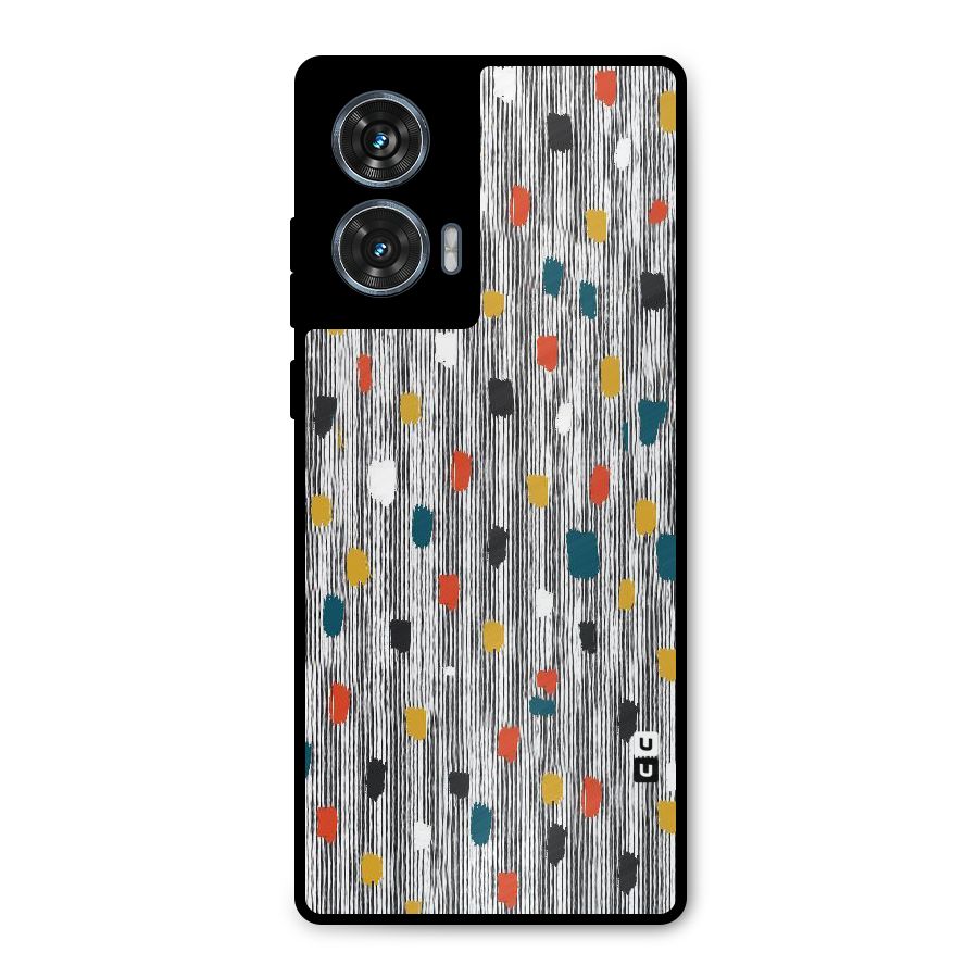Single Paint Pattern Metal Back Case for Motorola Edge 50 Fusion