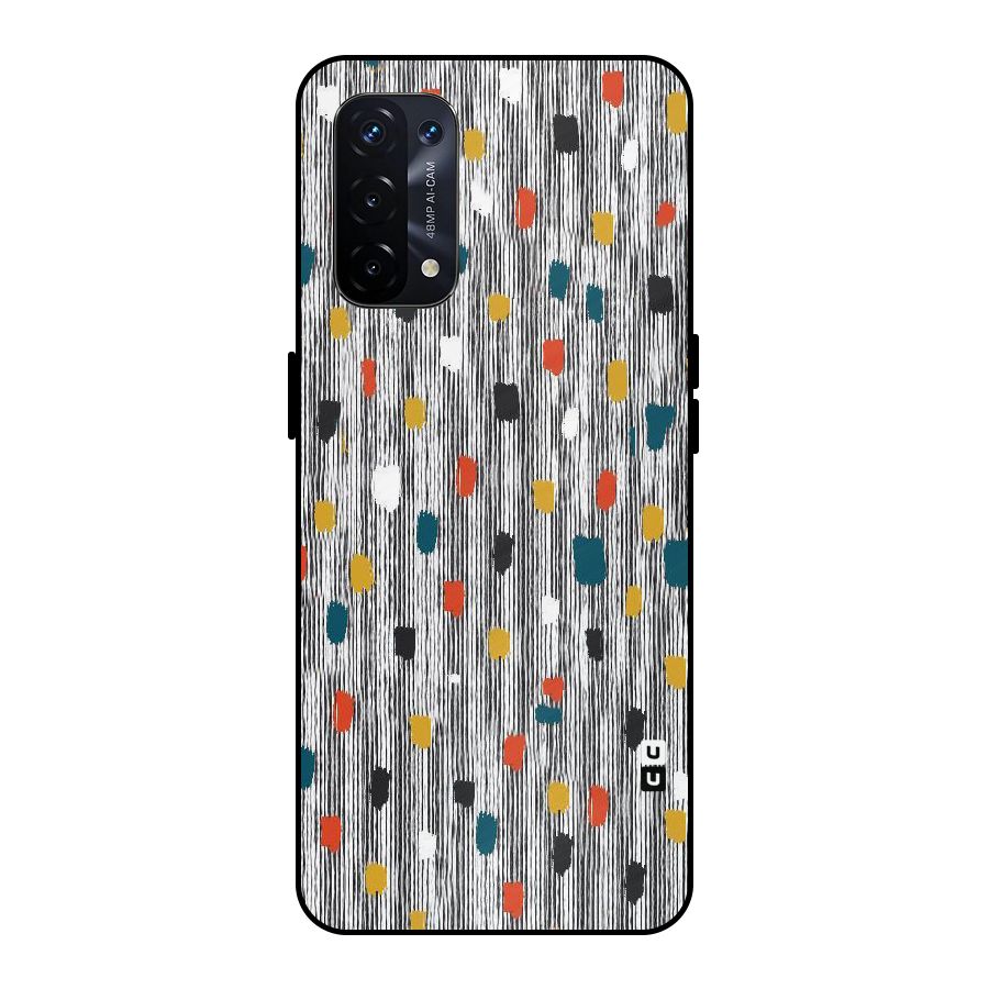 Single Paint Pattern Metal Back Case for Oppo A74 5G