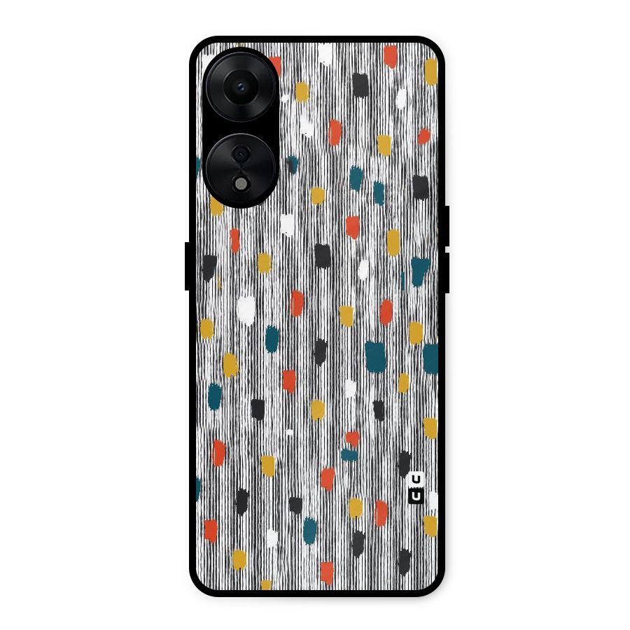 Single Paint Pattern Metal Back Case for Oppo A78 5G