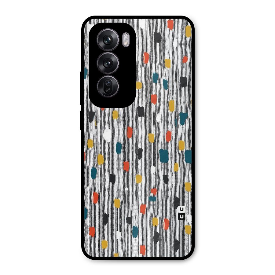 Single Paint Pattern Metal Back Case for Oppo Reno12 Pro