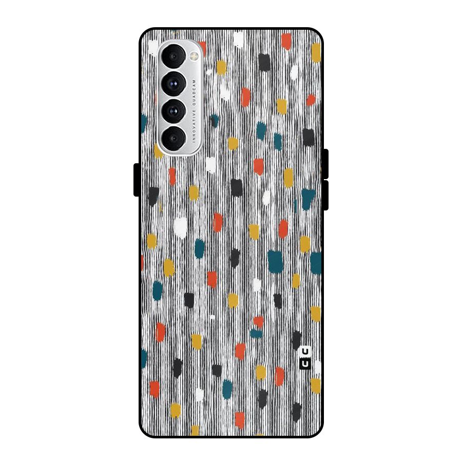 Single Paint Pattern Metal Back Case for Oppo Reno4 Pro