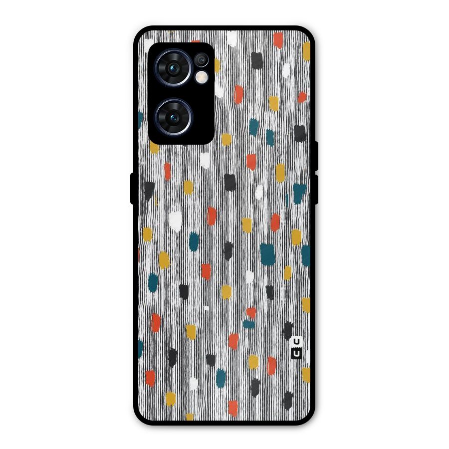 Single Paint Pattern Metal Back Case for Oppo Reno7 5G