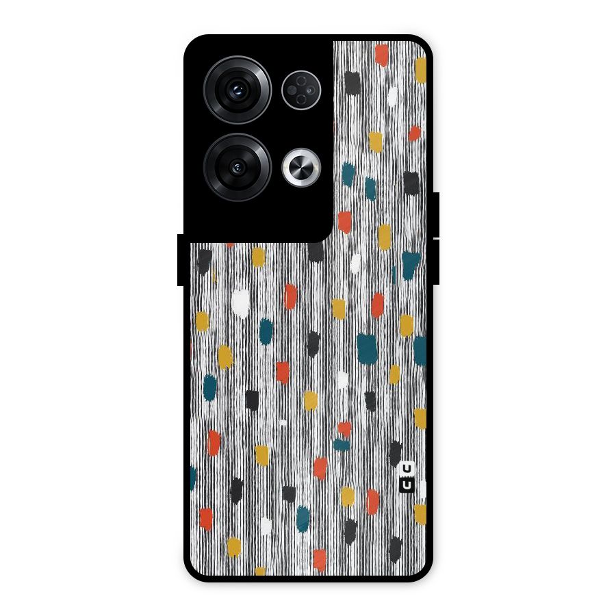 Single Paint Pattern Metal Back Case for Oppo Reno8 Pro 5G