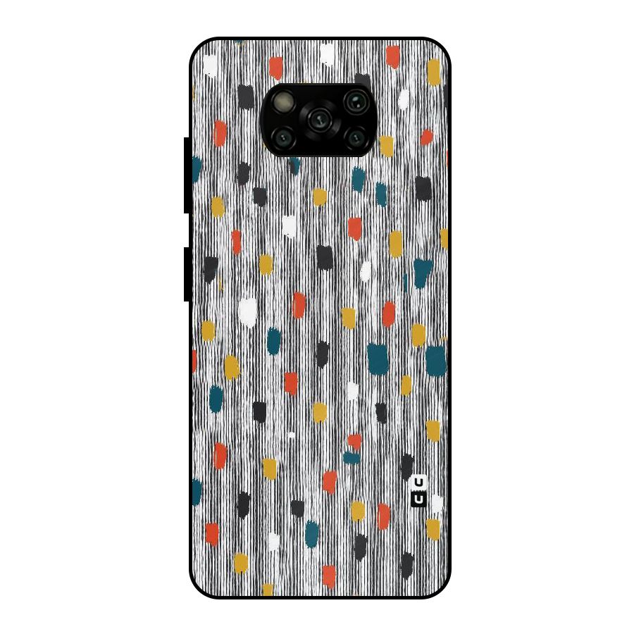 Single Paint Pattern Metal Back Case for Poco X3