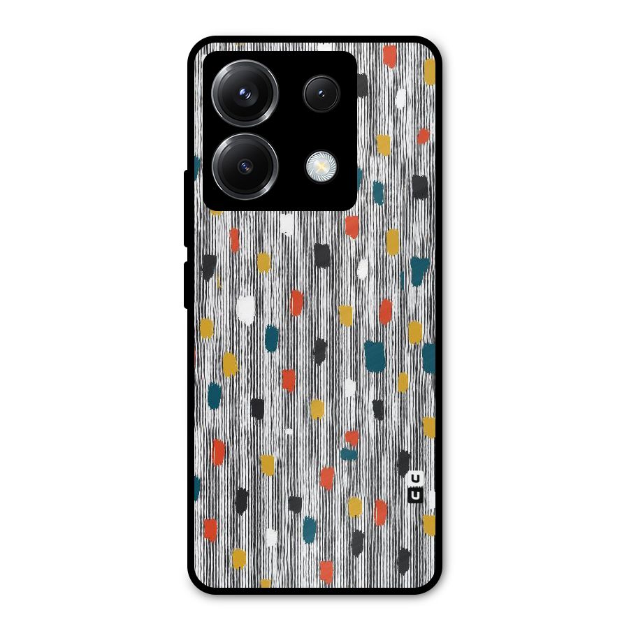 Single Paint Pattern Metal Back Case for Poco X6