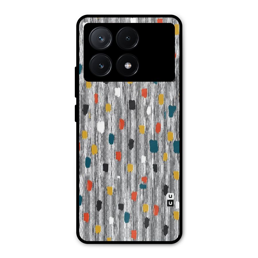 Single Paint Pattern Metal Back Case for Poco X6 Pro