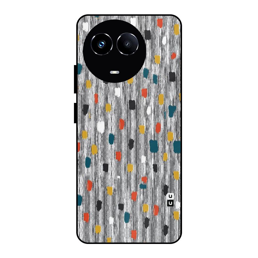 Single Paint Pattern Metal Back Case for Realme 11 5G