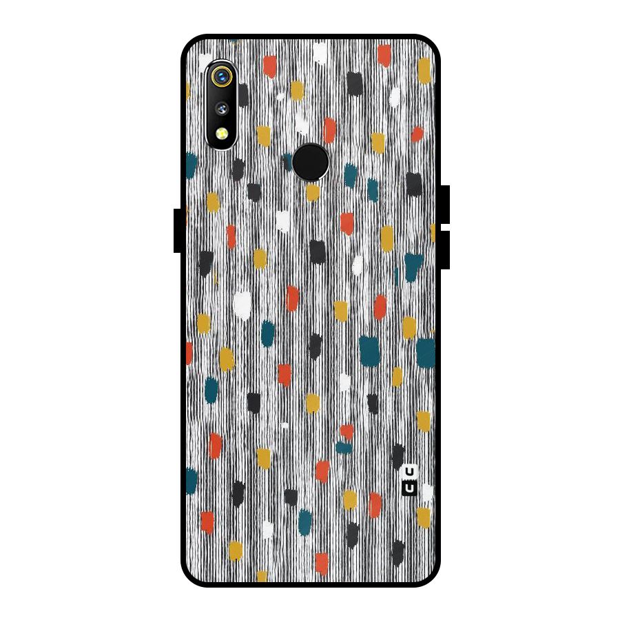 Single Paint Pattern Metal Back Case for Realme 3