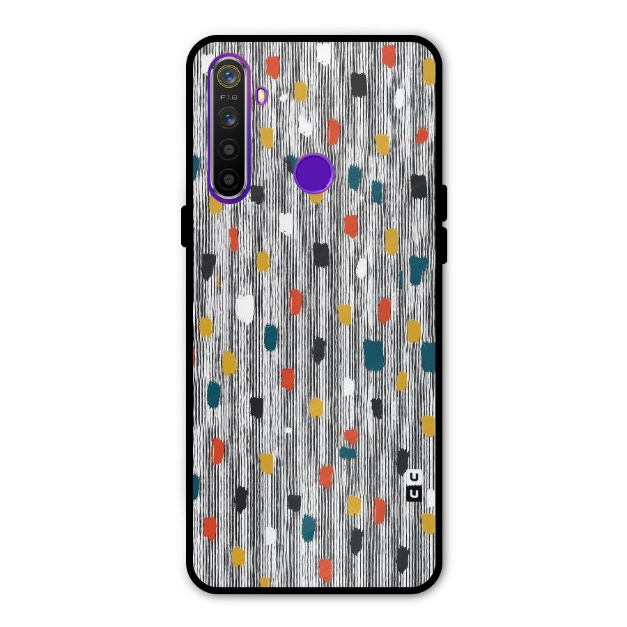 Single Paint Pattern Metal Back Case for Realme 5i