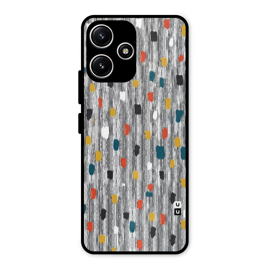 Single Paint Pattern Metal Back Case for Redmi 12 5G