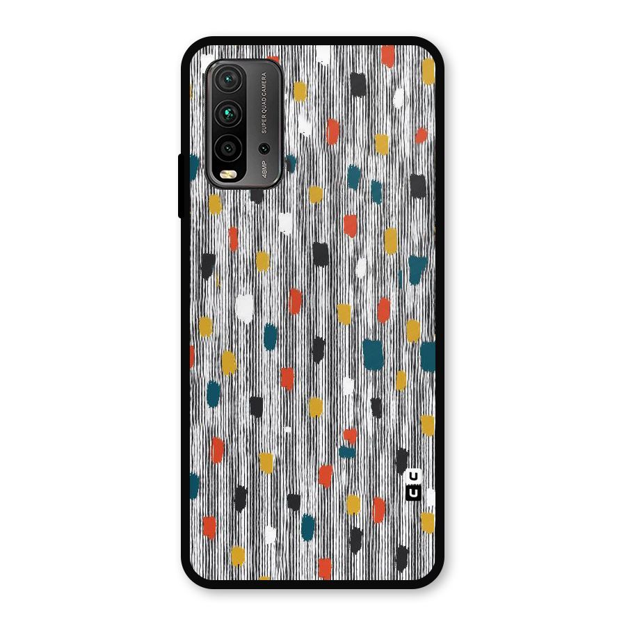 Single Paint Pattern Metal Back Case for Redmi 9 Power