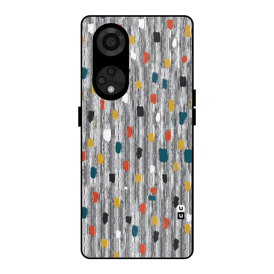 Single Paint Pattern Metal Back Case for Reno8 T 5G