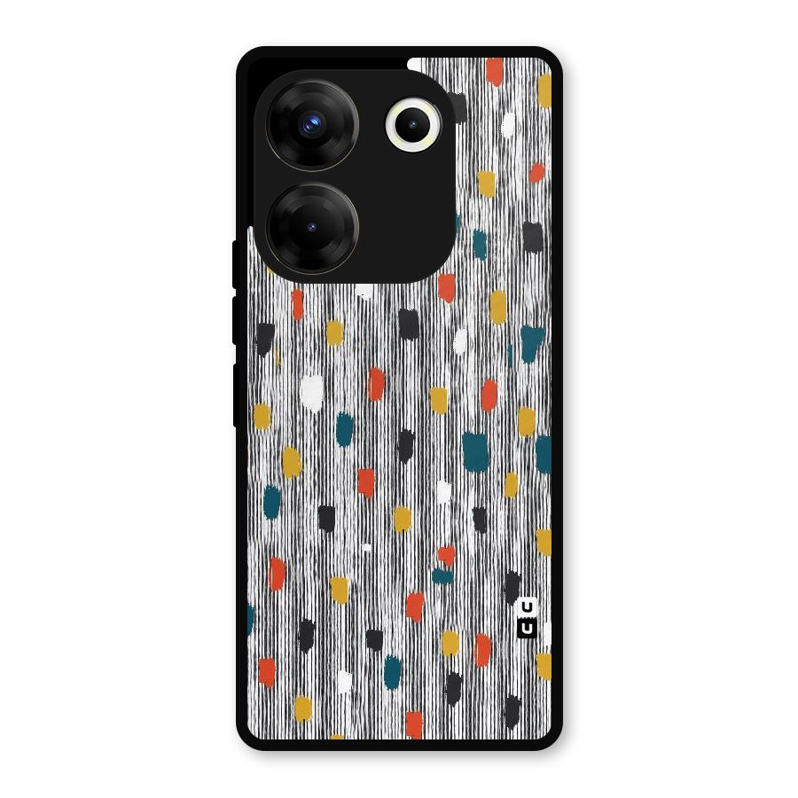 Single Paint Pattern Metal Back Case for Tecno Camon 20