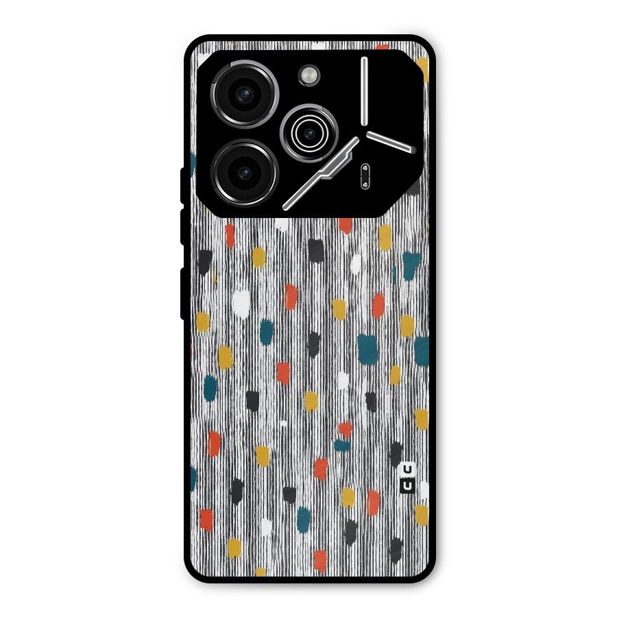 Single Paint Pattern Metal Back Case for Tecno Pova 6 Pro