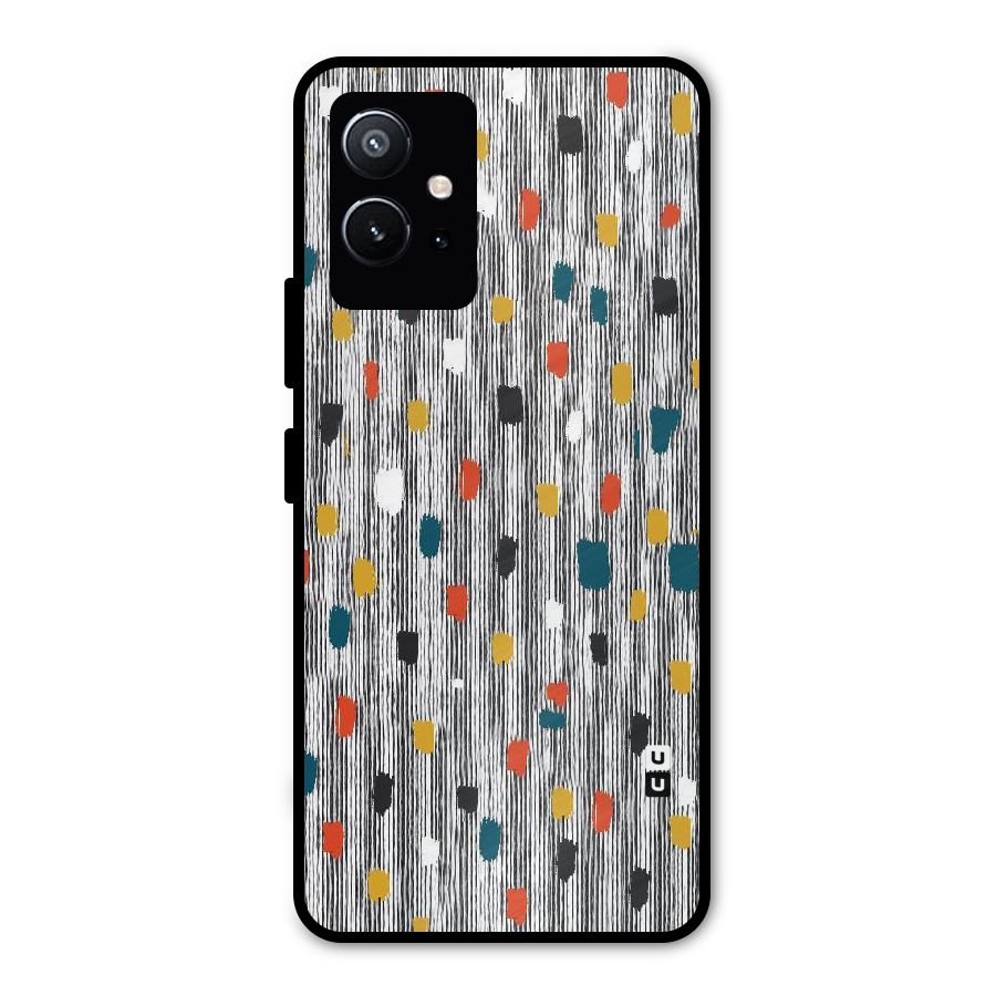 Single Paint Pattern Metal Back Case for Vivo T1 5G